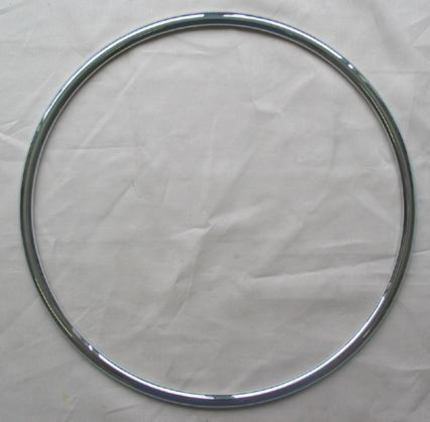 Bead trim, half round with 17.5 degree angle, chrome plated