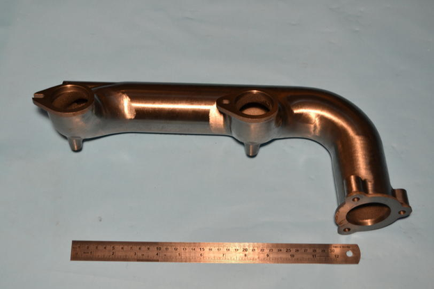 Exhaust manifold, rear, P1 Springfield with cast iron head