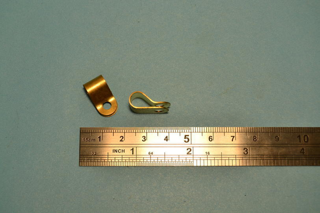 Clip-brass, 6mm pipe