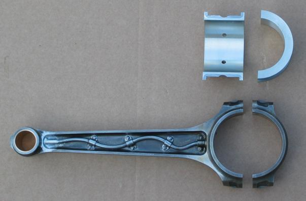 Connecting rod and bigend shells