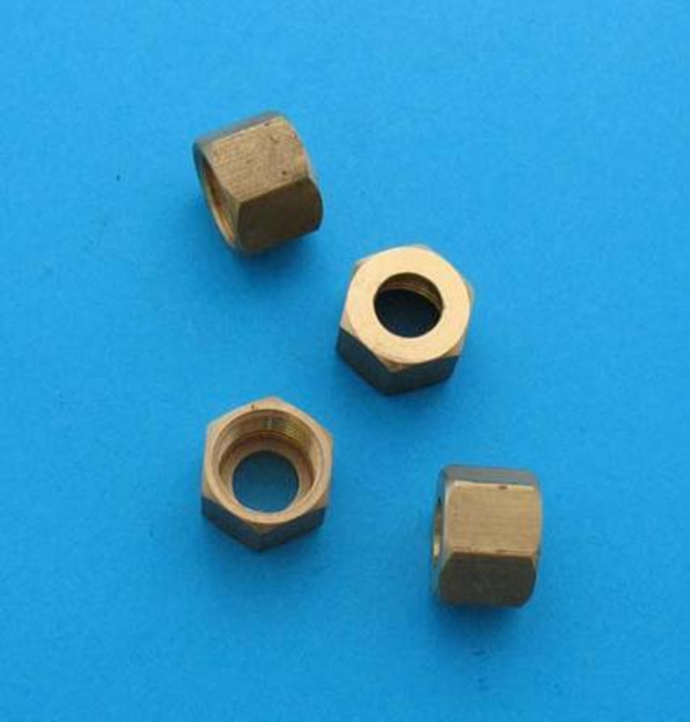 Nut, for 1/4 male olive, 1/4" BSP, 0.328" back bore