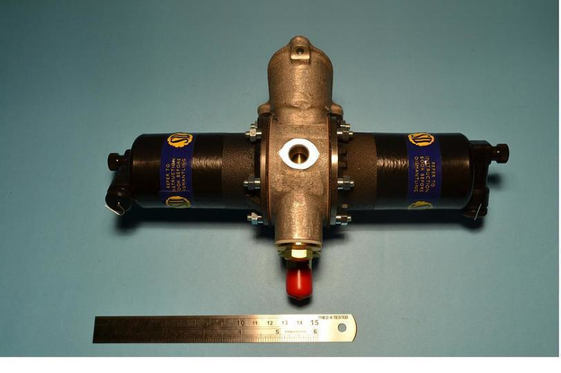 Fuel pump, double, complete, contact breaker type (EXCHANGE)