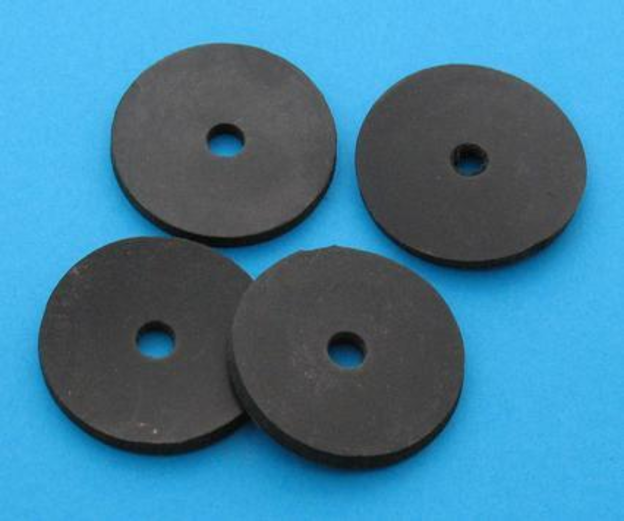 Washer, rubber, below lead weight washers
