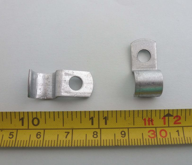 Clip, steel, zinc plated, for 5/16" pipe