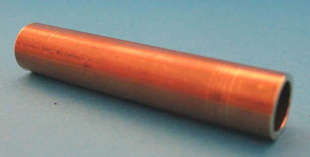 BCR040: Spacer tube, brass, spring clip
