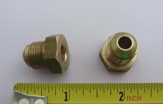 Union, soldered to 5/16" pipe, 9/16" thread