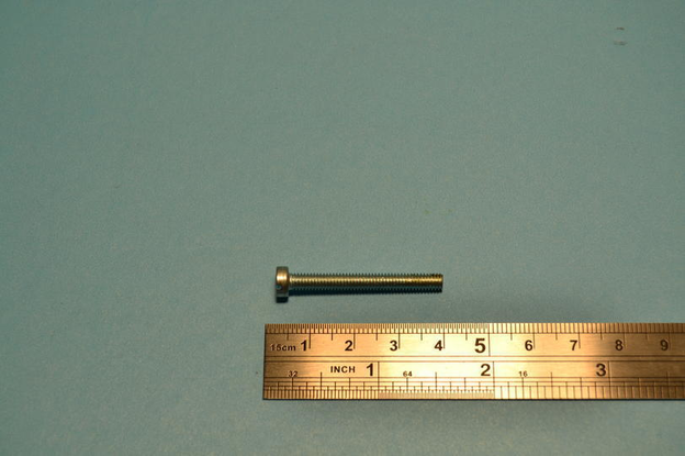 3BA screw, steel, cheese-head, x 1 3/8", zinc plated