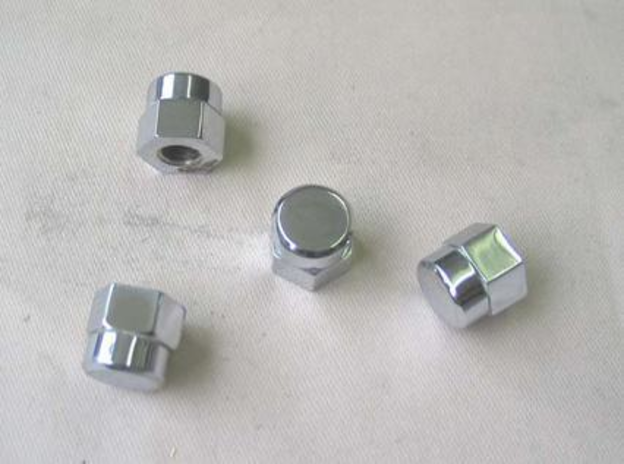 Cap nut, chrome plated, balance weight cover